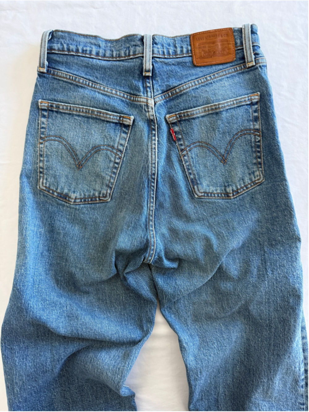 Women's Levi's Ribcage Straight Leg Jeans Blue Size 28 - Picture 7 of 8